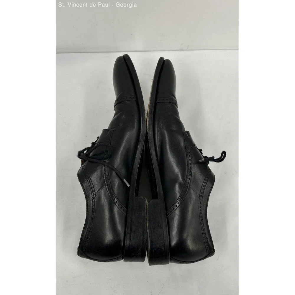 Florsheim Black Royal Imperial‎ All Leather Italian Made Oxford Shoe Men 11.5
